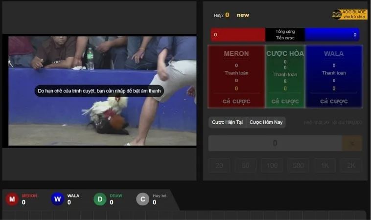 Các cửa cược tại sảnh Đá Gà Sabong Tại 789P