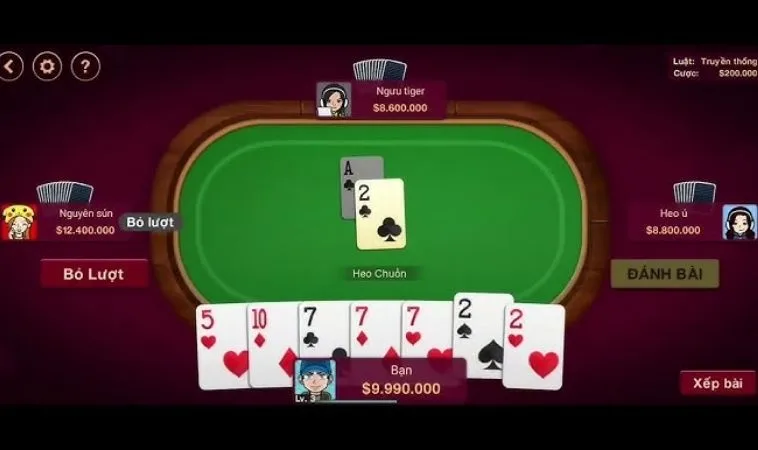 Giao diện chơi Tiến Lên Miền Nam Tại 789P