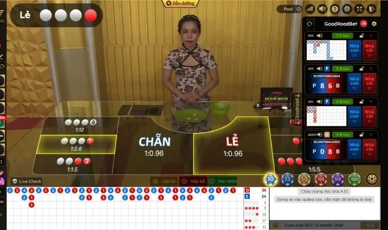 Bàn cược Xóc Đĩa Tại 789P