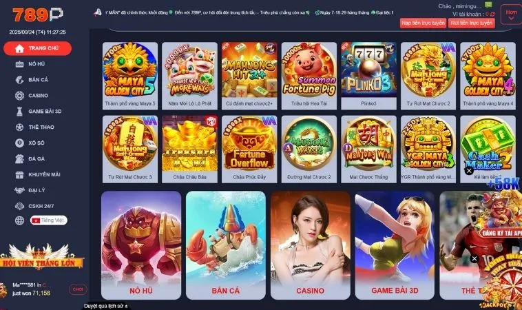 Đa dạng các thể loại game hấp dẫn để trải nghiệm tại 789P